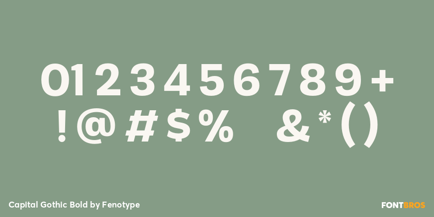 Capital Gothic Bold Font Poster #4