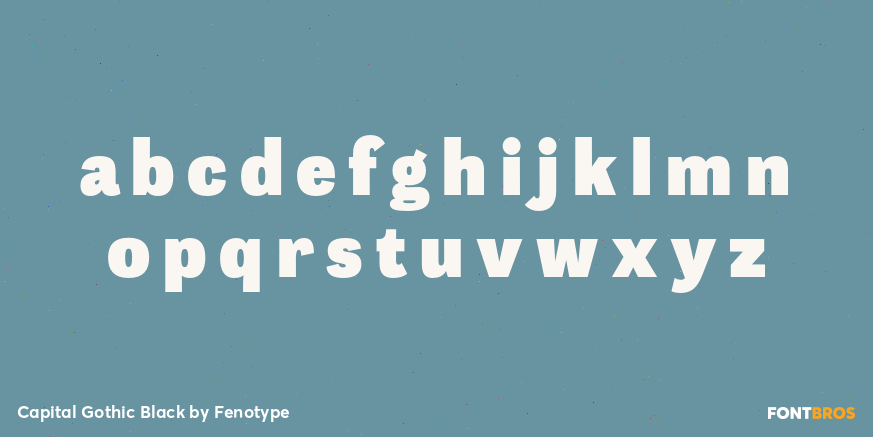 Capital Gothic Black Font Poster #3