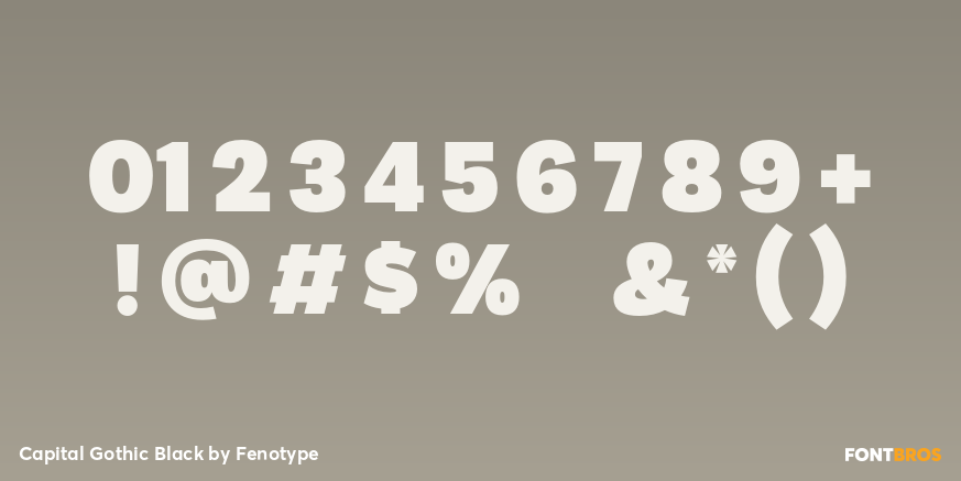 Capital Gothic Black Font Poster #4