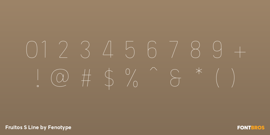 Fruitos S Line Font Poster #1