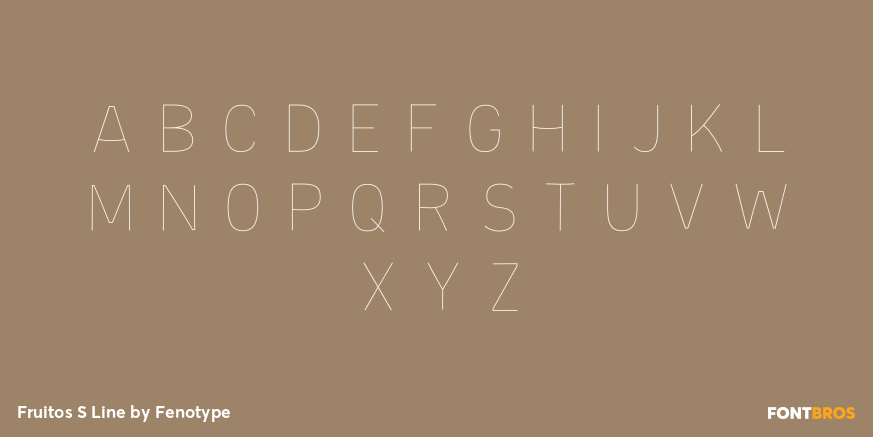 Fruitos S Line Font Poster #1