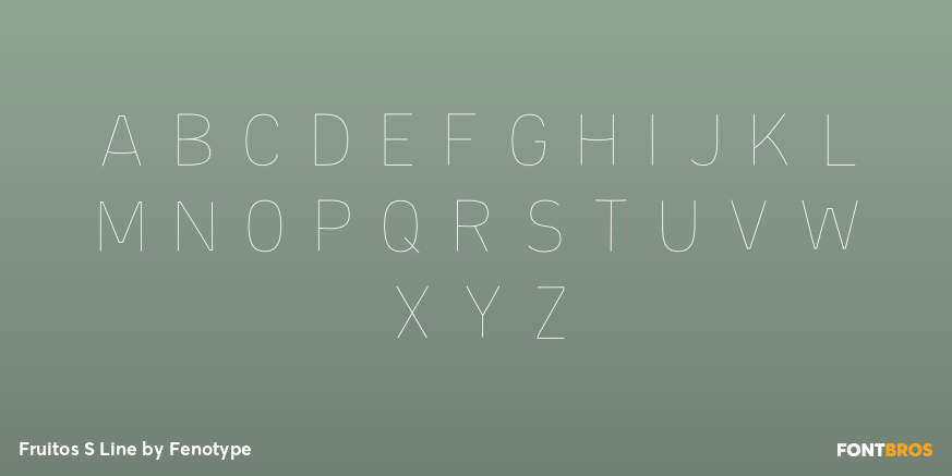 Fruitos S Line Font Poster #1
