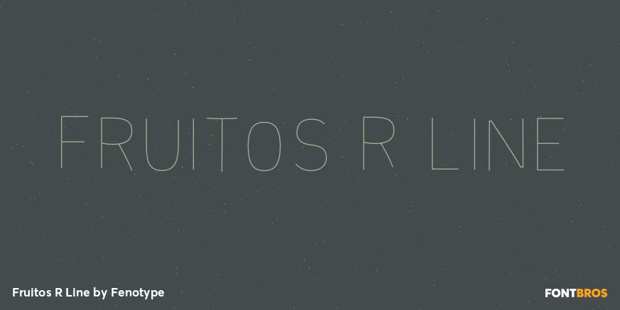 Fruitos R Line Font Poster #1