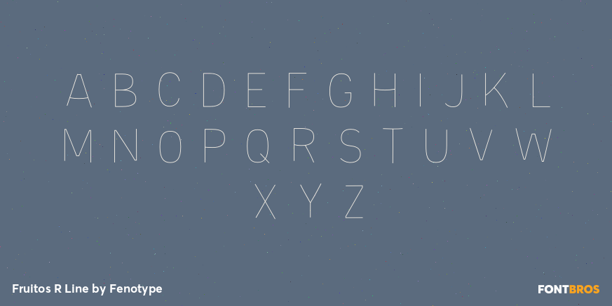 Fruitos R Line Font Poster #3