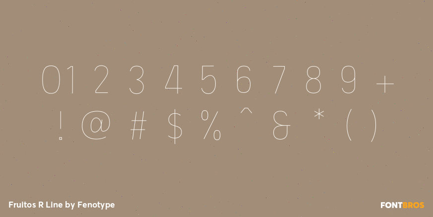 Fruitos R Line Font Poster #4