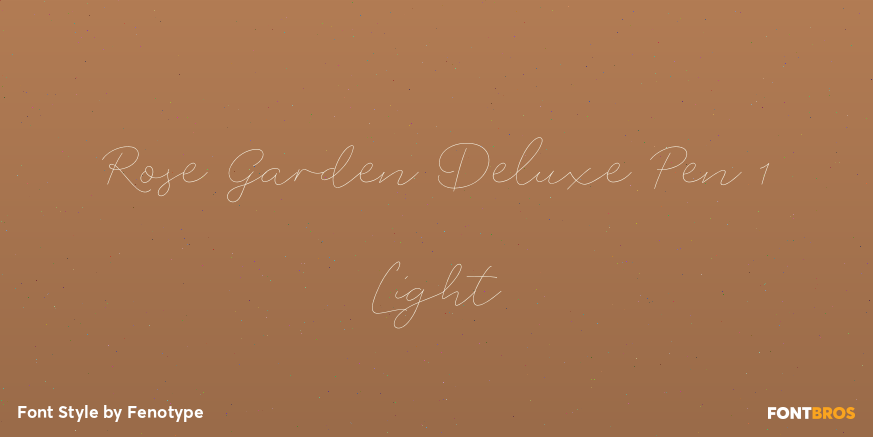 Rose Garden Deluxe Pen 1 Light Font Poster #1