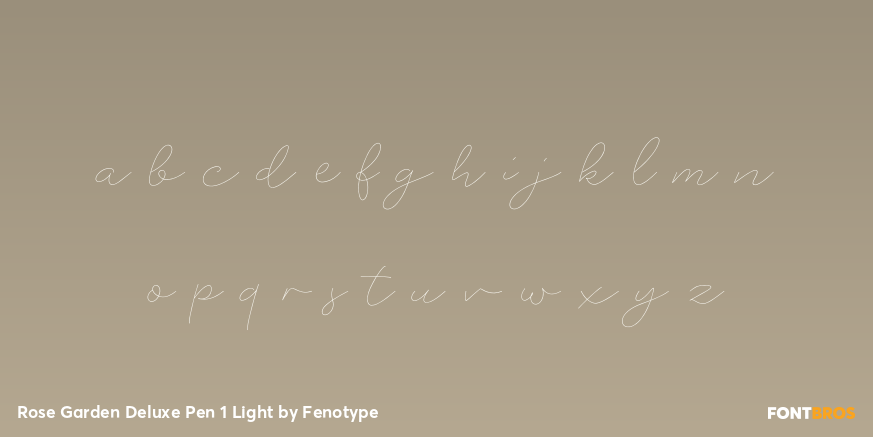 Rose Garden Deluxe Pen 1 Light Font Poster #3