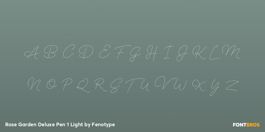 Rose Garden Deluxe Pen 1 Light Font Poster #2