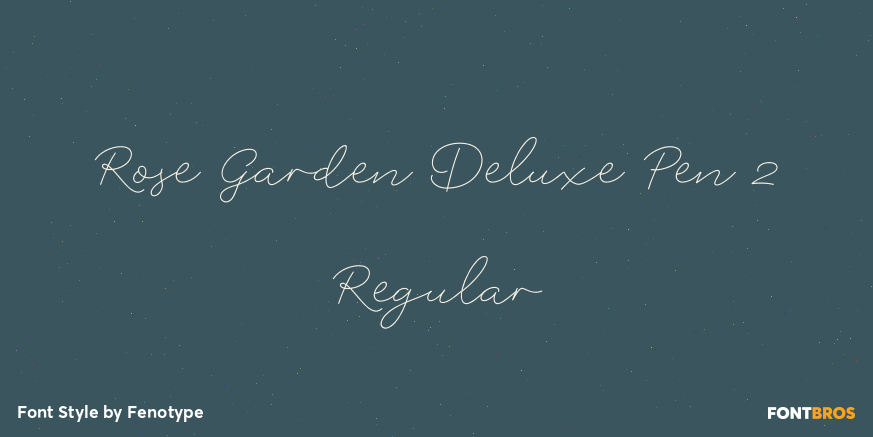 Rose Garden Deluxe Pen 2 Regular Font Poster #1
