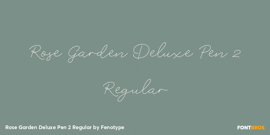 Rose Garden Deluxe Pen 2 Regular Font Poster #1