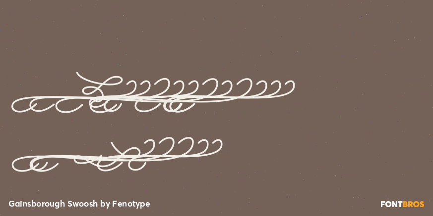 Gainsborough Swoosh Font Poster #1