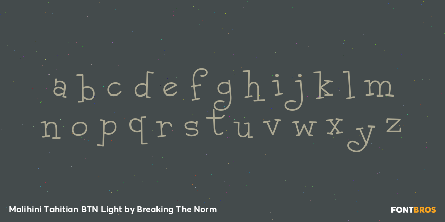 Malihini Tahitian BTN Light Font Poster #3