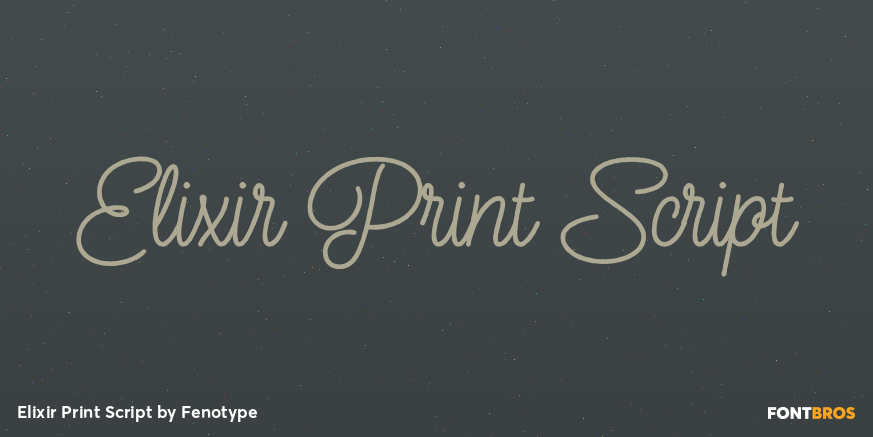 Elixir Print Script Font Poster #1