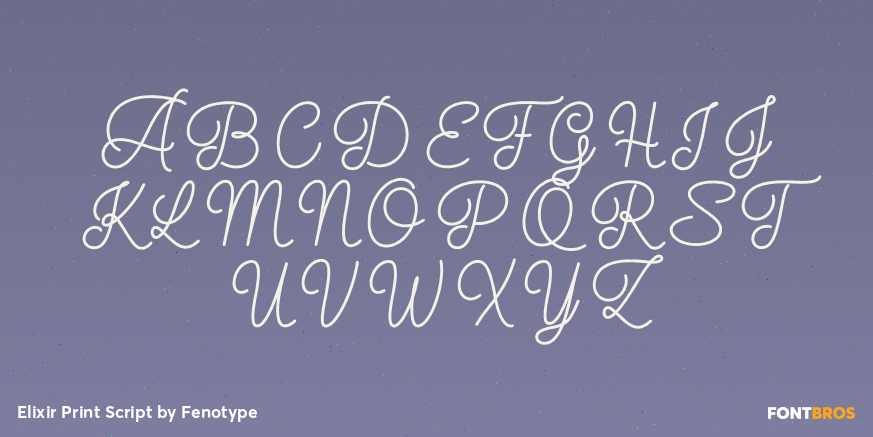 Elixir Print Script Font Poster #2