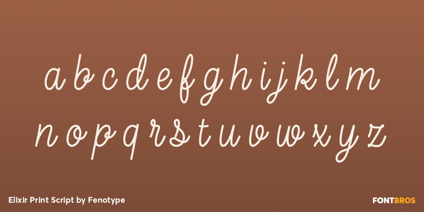 Elixir Print Script Font Poster #3