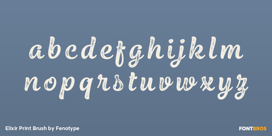 Elixir Print Brush Font Poster #3