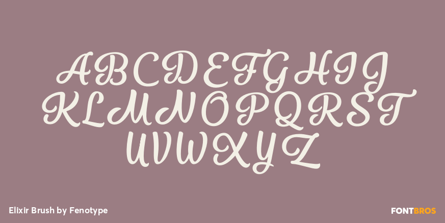 Elixir Brush Font Poster #2