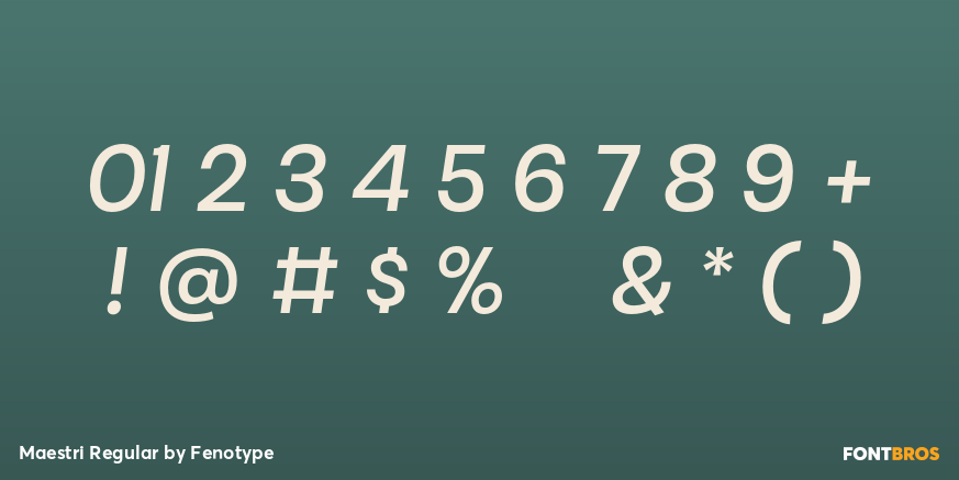 Maestri Regular Font Poster #1
