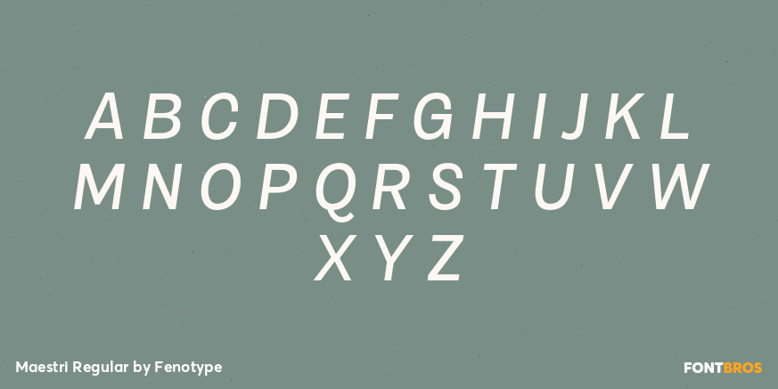Maestri Regular Font Poster #1