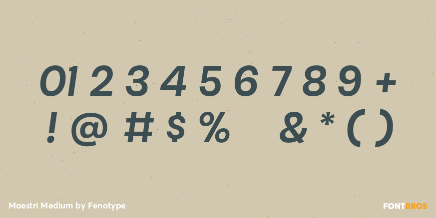 Maestri Medium Font Poster #1