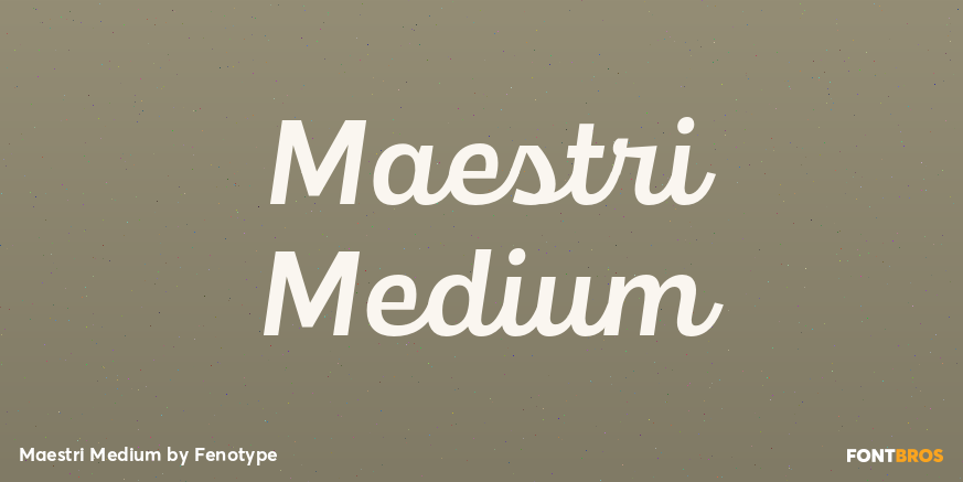 Maestri Medium Font Poster #1