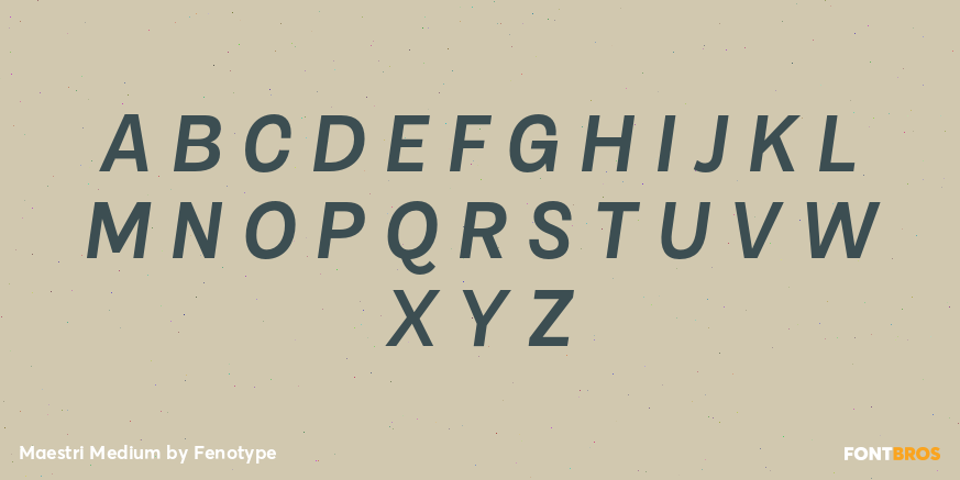 Maestri Medium Font Poster #1