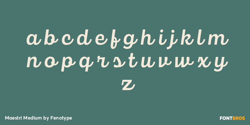 Maestri Medium Font Poster #1