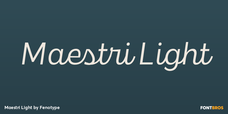 Maestri Light Font Poster #1