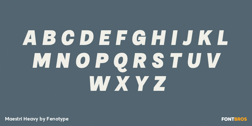 Maestri Heavy Font Poster #1