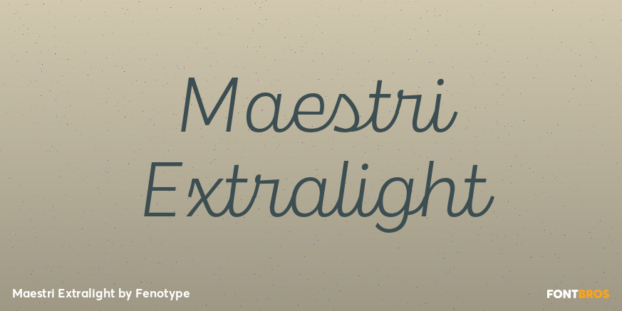 Maestri Extralight Font Poster #1