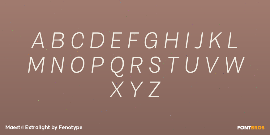 Maestri Extralight Font Poster #2