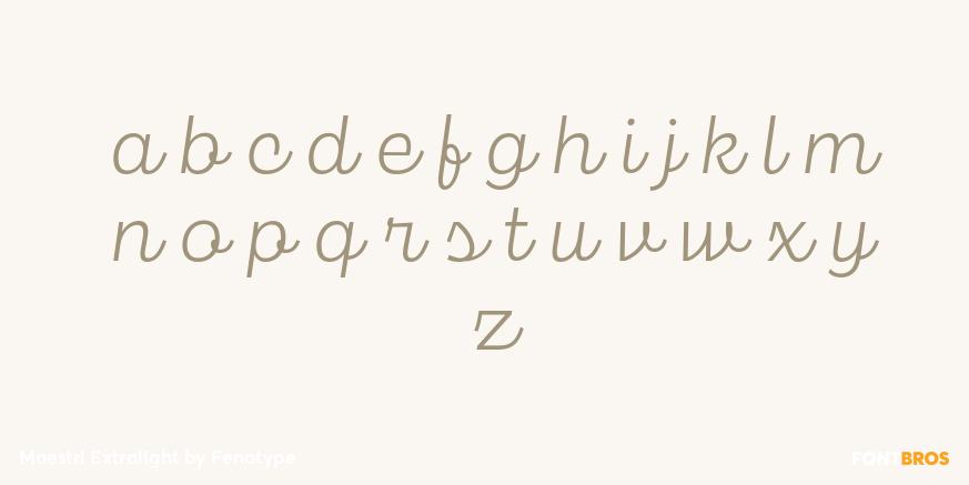 Maestri Extralight Font Poster #3