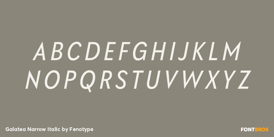 Galatea Narrow Italic Font Poster #2