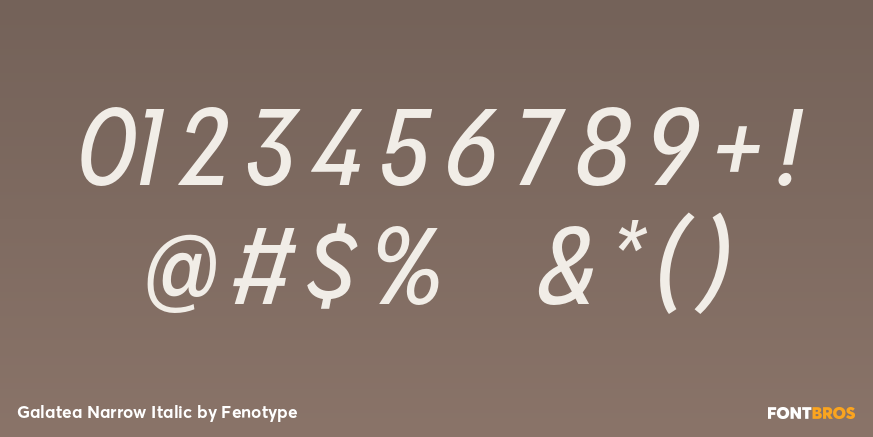 Galatea Narrow Italic Font Poster #4