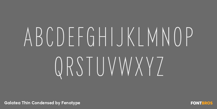 Galatea Thin Condensed Font Poster #2