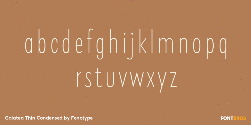 Galatea Thin Condensed Font Poster #3