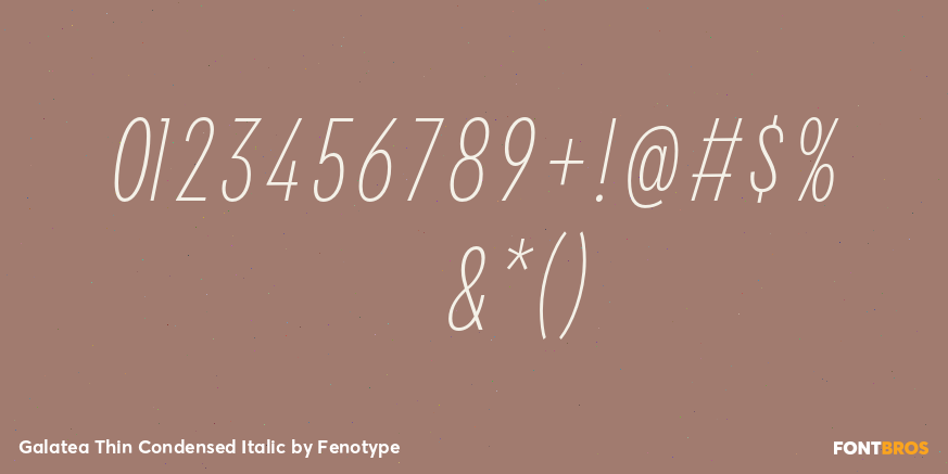 Galatea Thin Condensed Italic Font Poster #4
