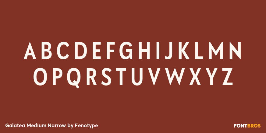 Galatea Medium Narrow Font Poster #2