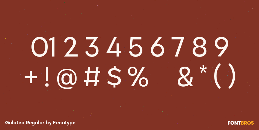 Galatea Regular Font Poster #1