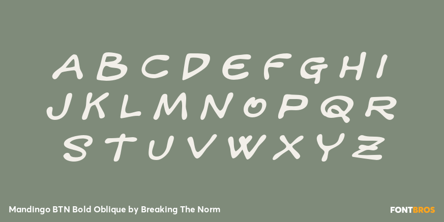 Mandingo BTN Bold Oblique Font Poster #1