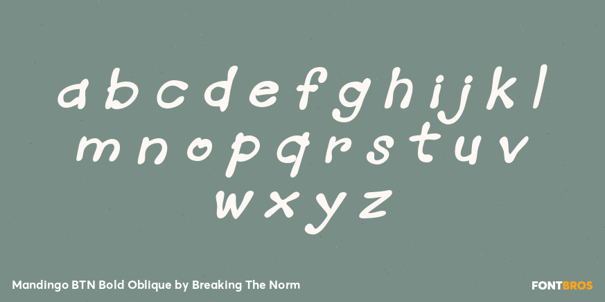 Mandingo BTN Bold Oblique Font Poster #1