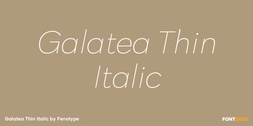 Galatea Thin Italic Font Poster #1