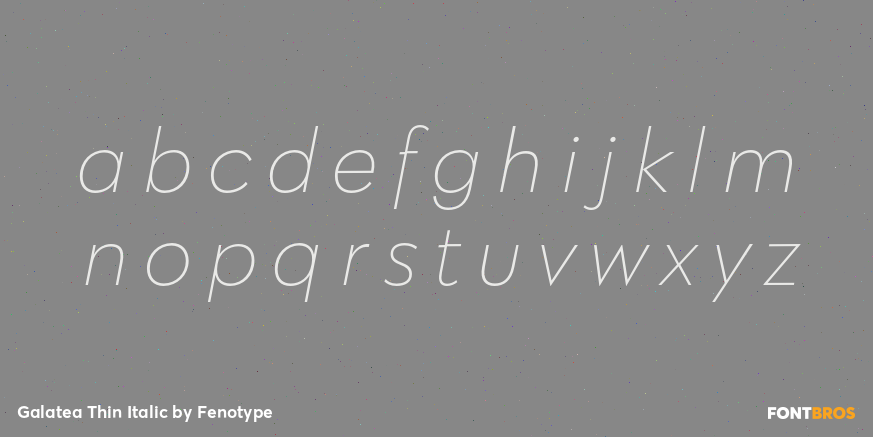 Galatea Thin Italic Font Poster #3
