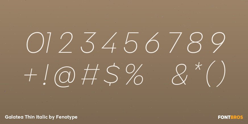 Galatea Thin Italic Font Poster #4