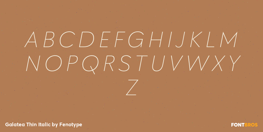 Galatea Thin Italic Font Poster #1