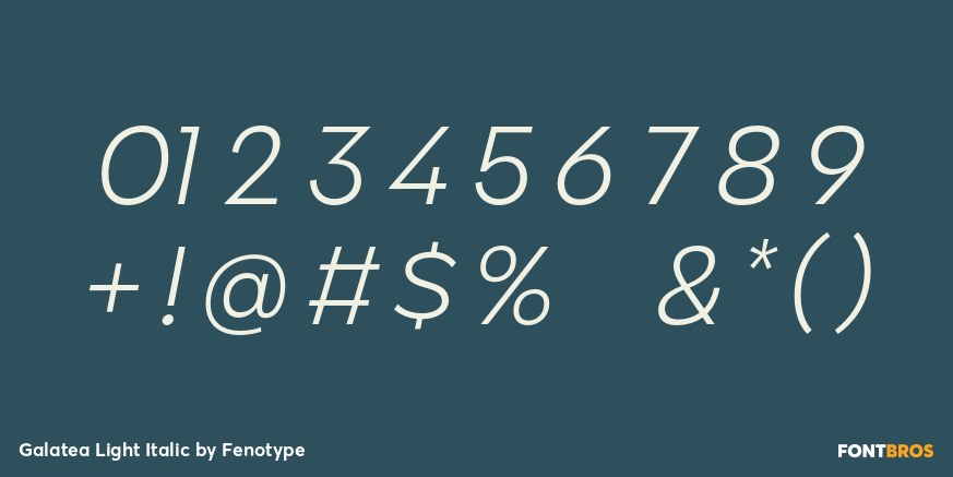 Galatea Light Italic Font Poster #4