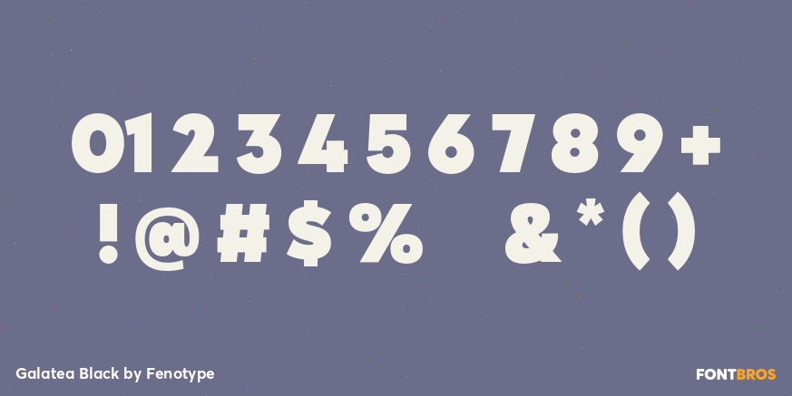 Galatea Black Font Poster #1