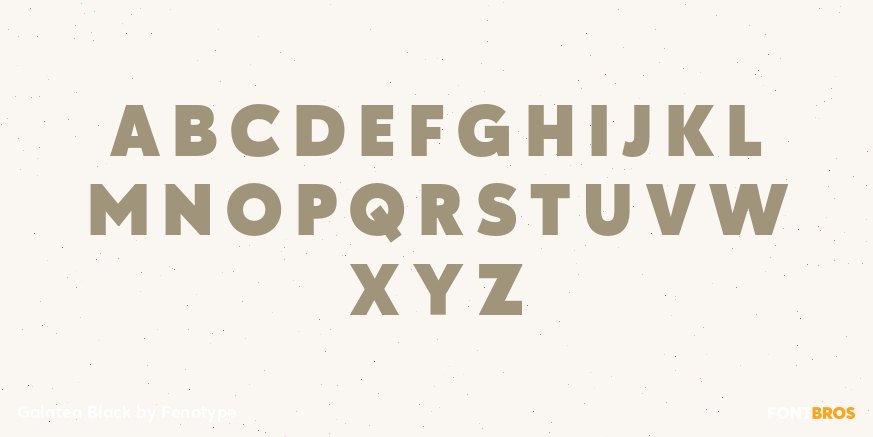 Galatea Black Font Poster #1