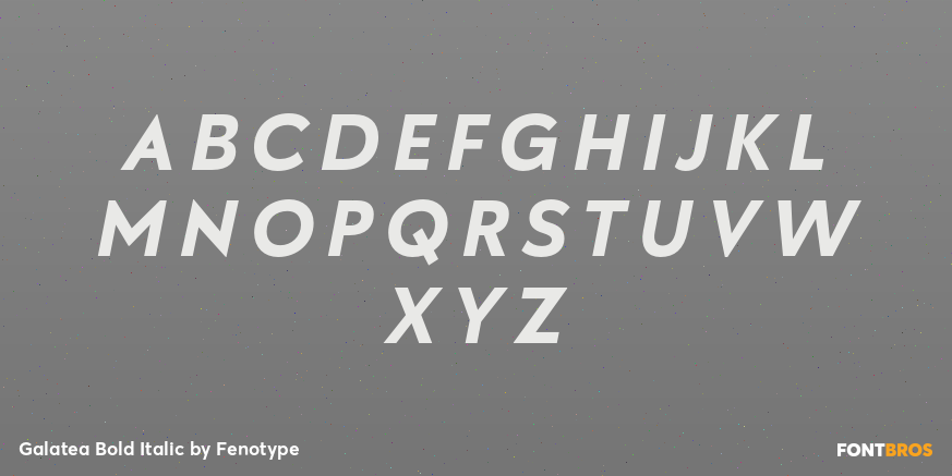 Galatea Bold Italic Font Poster #1