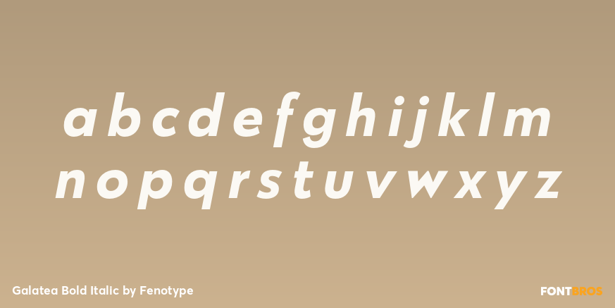 Galatea Bold Italic Font Poster #1